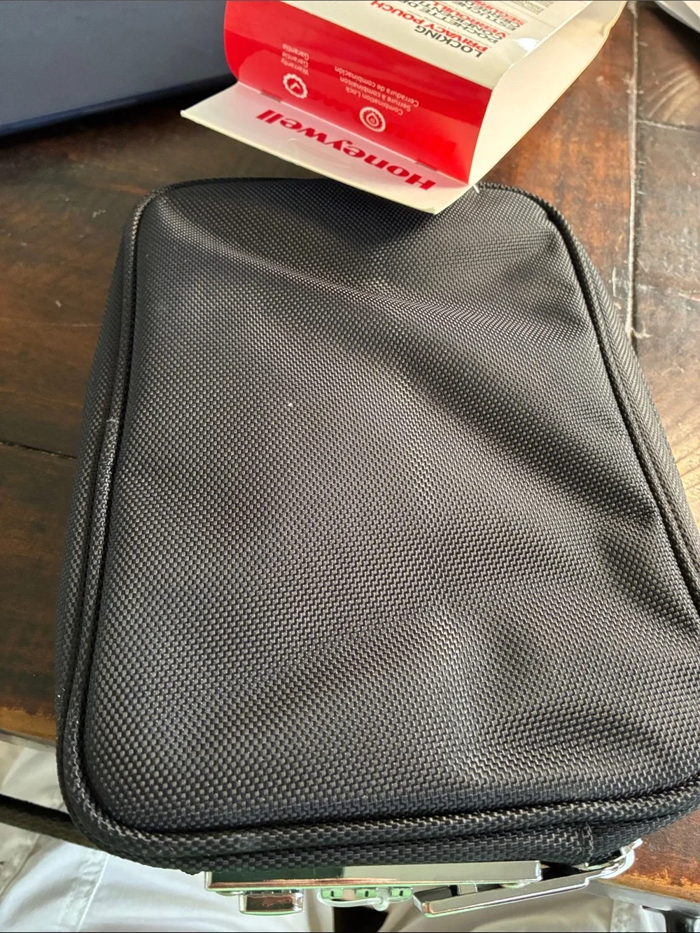 Black Locking Privacy Pouch with Combination Lock